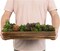 Artificial Succulent Centerpiece, 15.75 Inch Faux Succulents Arrangement Plants in Rustic Burnt Wood Rectangular Planter Box